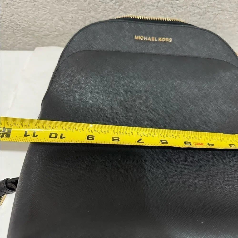 Michael Kors saffiano Black Emmy Leather Backpack